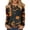 Black, variant on WTOBBY Women's Fashion Casual Long Sleeve V-Neck Halloween Print T-Shirt with Button Detail and Raglan Sleeve - Daily Wear Basic Top for Comfortable Outfit and Style,Black L
