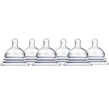 Munchkin Latch Natural Movement Baby Bottle Nipples, 6 Count, Stage 2