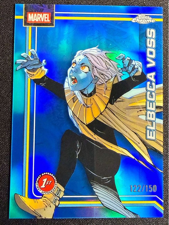 2026 Topps Chrome Marvel Elbecca Voss 1st Appearance Blue Refractor 114 122/150