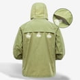 thumbnail image 4 of Fall Jackets for Men, Jacket Mens Rain Outdoor Plain Windbreaker Hiking Raincoats Jogging Breathable Rain Coats Army Green XL, 4 of 9