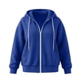 thumbnail image 4 of Sakuulaan Womens Plus Size Hoodie Zip Up Fleece Sweatshirt Long Sleeve Casual Cardigan Jacket, 4 of 8