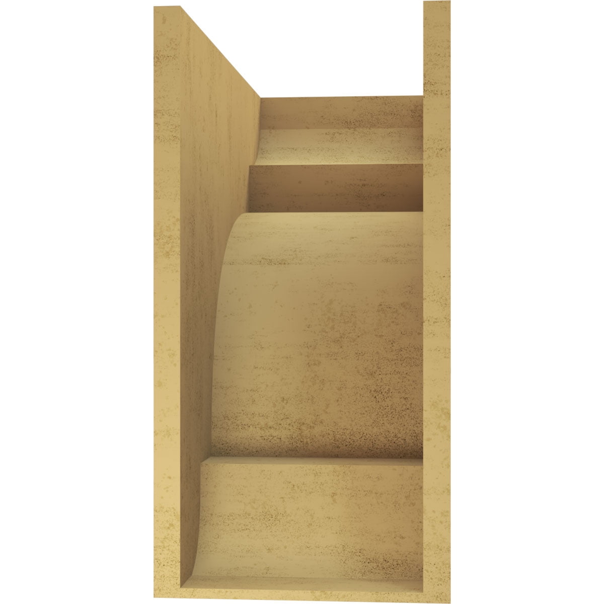 11"W x 22"D x 22"H Classic New Brighton Rough Cedar Woodgrain TimberThane Corbel, Primed Tan