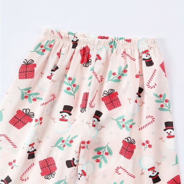 Tenues & Ensembles Pour Filles Garçons Tout-Petits Ensemble De Noël Manches Longues Imprimés De Dessins Animés T-Shirt Pantalon Pour Célébrations Festives