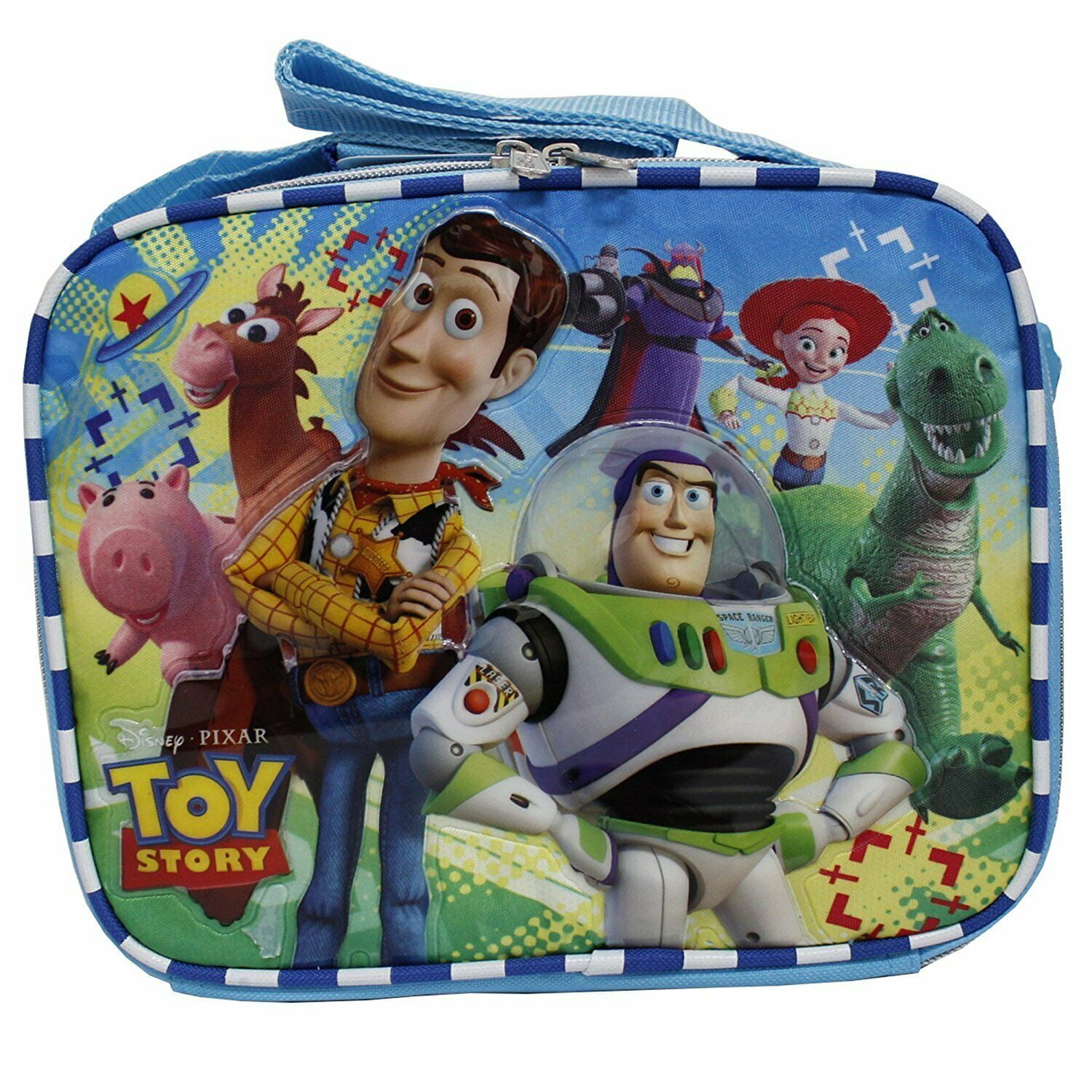 Details about   Tin Toolbox Lunch Snack Toy Carrier TOY STORY Woody Buzz Friends Blue NEW 