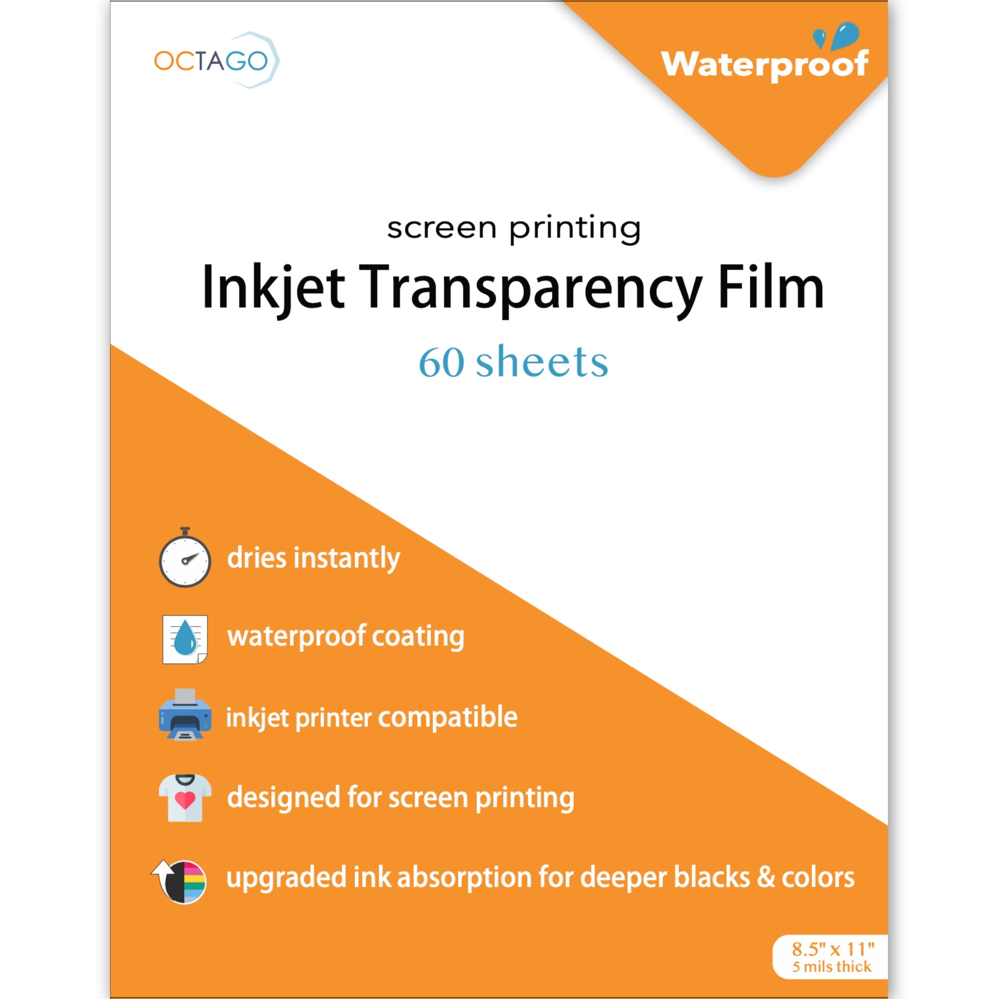 20Pcs A4 Inkjet Laser Printing Film Transparent Plate-Making Screen NEW 