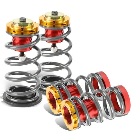 Aluminium Suspension - For 12-15 Honda Civic FB 4pcs Aluminum Scaled Suspension Coilover Kit (Silver) 13 14