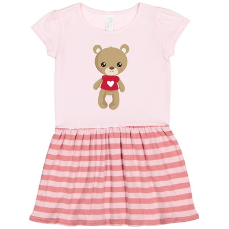 

Inktastic Valentine s Day Bear Teddy Bear Love Hearts Gift Toddler Girl Dress