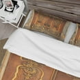 thumbnail image 4 of Designart 'Brown Old Door With Gold Ornaments' Vintage Duvet Cover Set, 4 of 4