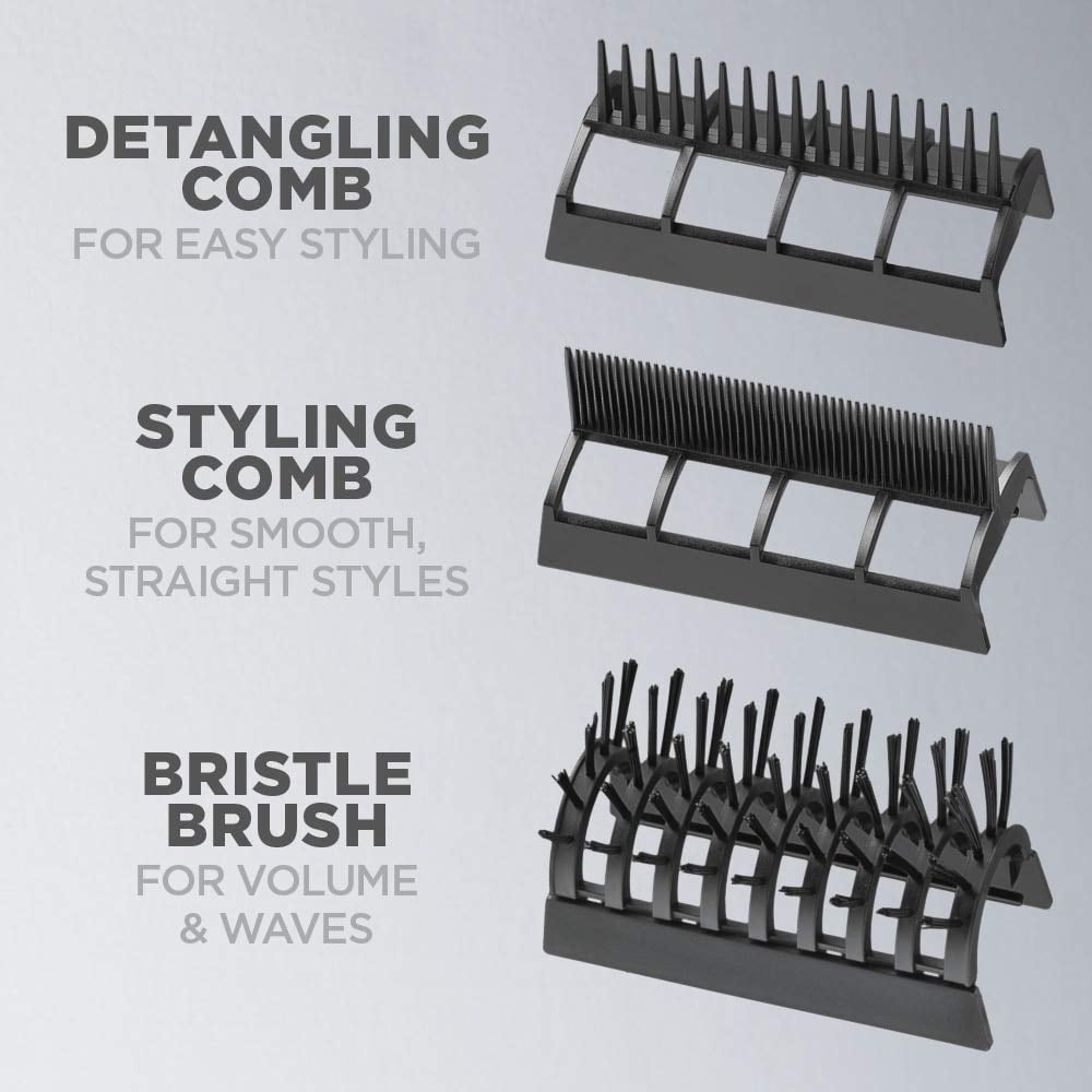 Conair 1875W 3-in-1 Ionic One-Step Style and Dry Hair Dryer, Includes 3 Attachments
