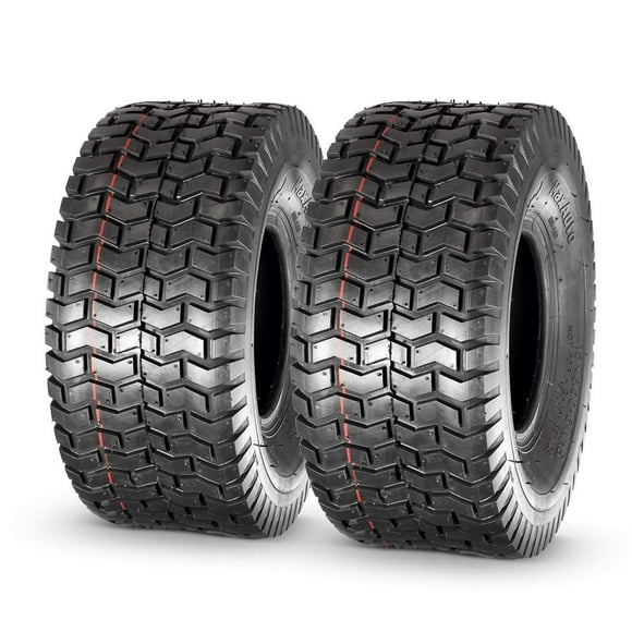MaxAuto Pneus de Tondeuse 15x6.00-6nhs Pneus de Tracteur de Pelouse 15x6x6 Pneus de Gazon 15x6-6, Pneu Sans Chambre à Air 4 Plis, Capacité de 570 Lb, Ensemble de 2
