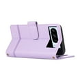 thumbnail image 2 of Allytechgroup Google Pixel 6 Wallet Case, With Hand Wrist Crossbody Shoulder Strap Makeup Mirror Retro PU Leather Stand Shockproof Folio Flip Cards Slots Cover for Googe Pixel 6, Purple, 2 of 6