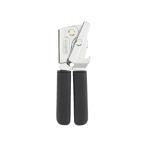 GoodCook Stainless Steel Manual Can Opener with Soft Grip Handles, Silver/Black