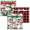 VALUE PACK! Red Truck, Buffalo Plaid, Plaid Snowman Jumbo Rolled Gift Wrap - 3 Giant Rolls, 23 inches Wide by 32 feet Long Each, Heavyweight, Tear-Resistant
