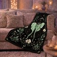 thumbnail image 6 of Celestial Moth Moon Phases Botanical Mystical Celestial Art, Mystical Celestial Art Scene, Warm Flannel Blanket for Sunroom and Reading Nook, Garden Lovers Housewarming Gift, Celestial Home Decor, 6 of 9