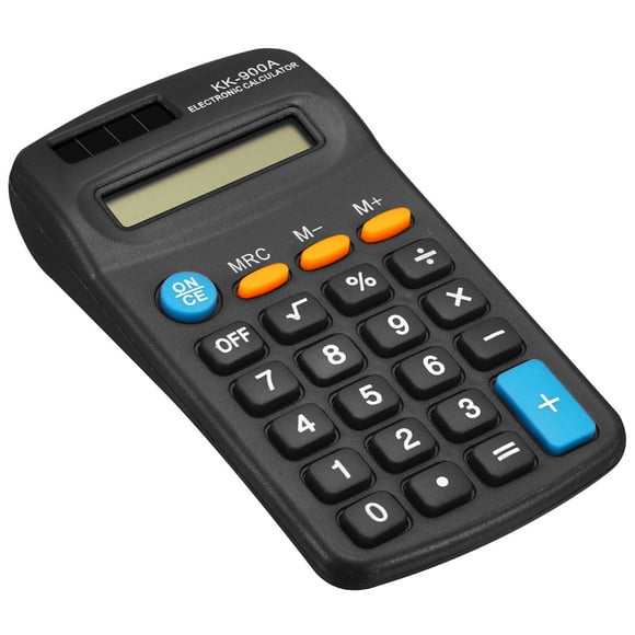 Calculadora de bolsillo pequeña Uxcell para oficina en casa, calculadora de mano con pantalla de 8 dígitos, color negro
