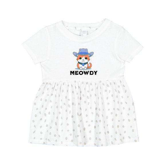 Inktastic Cowboy Cat Meowdy Girls Baby Dress