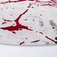 thumbnail image 3 of SAFAVIEH Amelia Pemala Abstract Area Rug, Gray/Red, 6'7" x 6'7" Round, 3 of 11