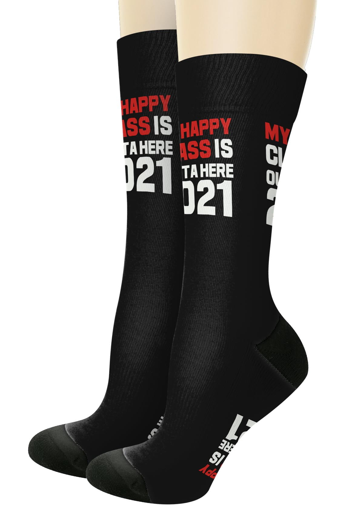 ThisWear - 2021 Grad Gifts My Happy Class 2021 Socks Graduation Crew ...