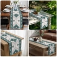 thumbnail image 5 of Green Beige Boho Table Runner 70 Inches Long,Vintage Ethnic Tribal Southwestern Cotton Linen Table Runners Dresser Scarves,Fabric Tabletop Scarf Furniture Cover for Home Dinner Party 13"x70", 5 of 9