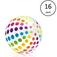 thumbnail image 6 of Intex Jumbo Inflatable Glossy Big Polka-Dot Colorful Giant Beach Ball 16 Pack, 6 of 6