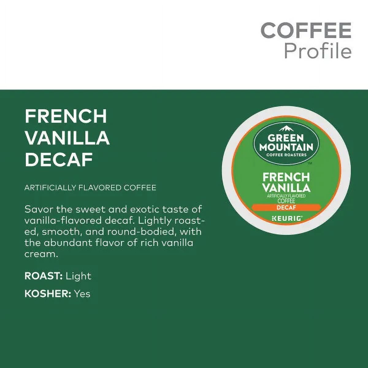 Green Mountain Coffee French Vanilla Decaf - K-Cup Pod - Light Roast - 48ct