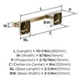 thumbnail image 4 of Amerock Stature Golden Champagne 8 inch (203mm) Towel Bar, 4 of 6
