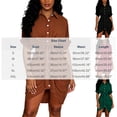 thumbnail image 3 of YuXingFu Womens Cotton Dresses with Sleeves Maxi 3/4 Sleeve Plus Size Womens Dress V-Neck with Pocket Long Casual Summer Brown L, 3 of 8