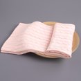 thumbnail image 3 of Flxxie 100% Pure Cotton Cable Knit Toddler Throw Blanket, Super Soft Baby Blanket for Boys and Grils, Baby Pink, 30x40 Inches, 3 of 6