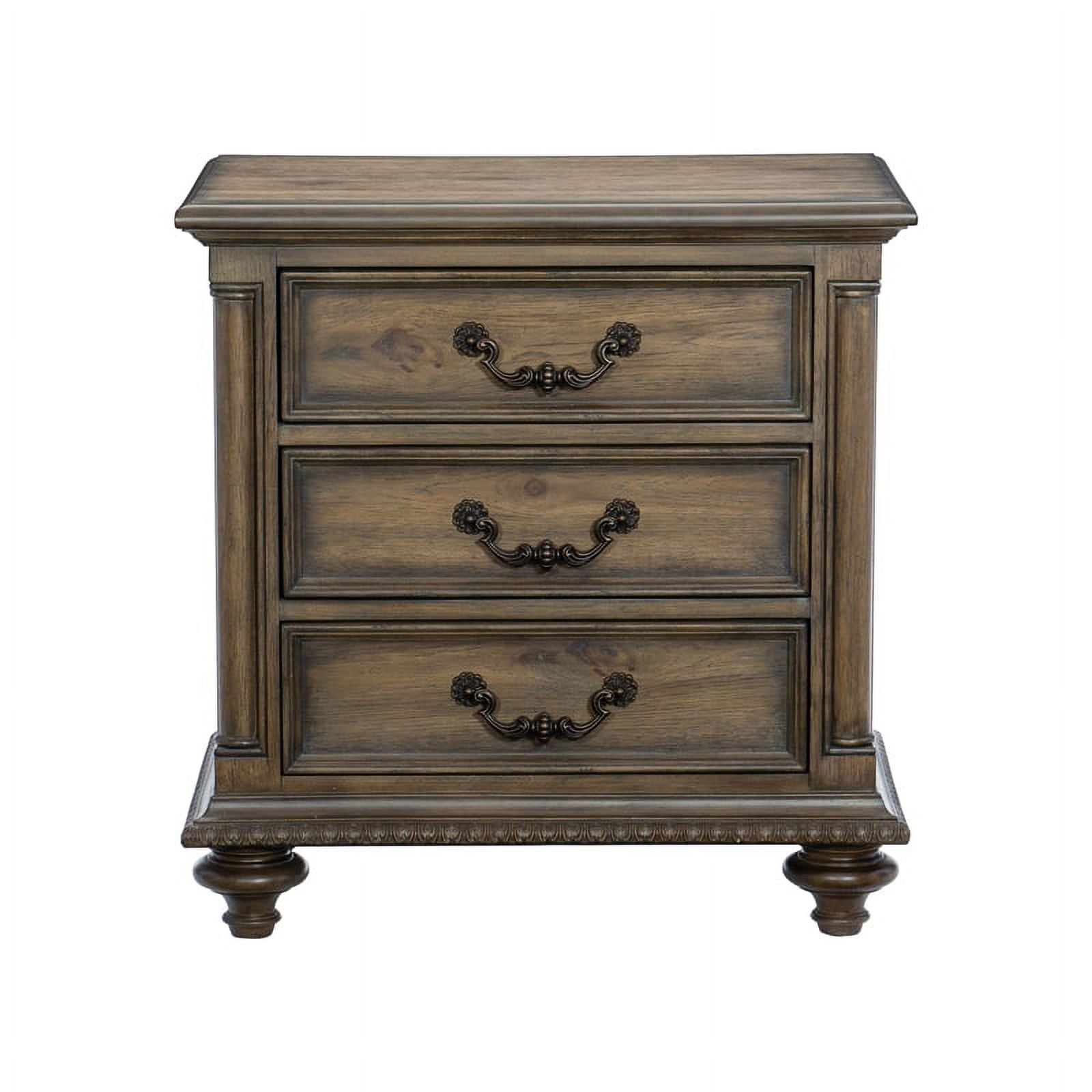 Lexicon Rachelle Nightstand in Weathered Pecan