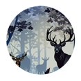 thumbnail image 4 of HAOXIT Deer Round Tablecloth, Christmas Themed , Round Table Cover for Dining Room Kitchen Decor, 4 of 8