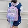thumbnail image 5 of FUZHIQ Sequin Bow School Backpack for 1st 2nd 3rd 4th Grade, Sparkly Glitter Bookbag with Mesh Bow Decor, Cute Lightweight Elementary School Bag, Purple, 5 of 6