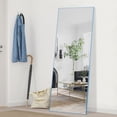 thumbnail image 3 of Full Length Floor Mirror Standing Rectangle Light Blue 65"x22", 3 of 9