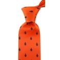 thumbnail image 2 of Scott Allan Orange Tie Fleur De Lis | Jacquard Woven Necktie Standard Size 3.3", 2 of 5