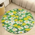 thumbnail image 4 of Floral Colorful Flower Round Rugs -Washable Non-Slip Small Round Area Rug Throw Soft Circle Rugs for Bedroom, Modern Print Indoor Carpet for Entryway Sofa Living Room, 4 of 6