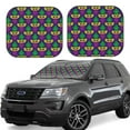 thumbnail image 6 of Kdxio Mardi Gras Carnival3 Print 2-Piece Sun Shade Front Windshield - Foldable Car Front Window Sunshades For Most Sedans Suv Truck, 6 of 6