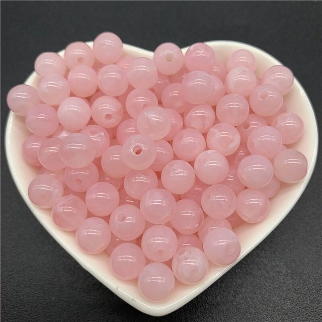 Cuentas espaciadoras acrílicas redondas, cuentas sueltas de ojo de gato para la fabricación de joyas, pulsera DIY, accesorios de collar, 6mm, 8mm, 10mm