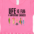 thumbnail image 3 of Inktastic Fishing Life is Full of Important Choices Gift Baby Girl Dress, 3 of 4