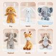 thumbnail image 4 of AmyToo 6 Pcs Stuffed Animals Bulk, 8 Inch Jungle Animals Stuffed Toys, Zoo Stuffed Animals Set, Small Stuffed Safari Animals, Cat Dog Elephants Giraffe Bunny for Part, 4 of 7