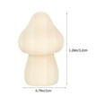 thumbnail image 2 of Raindrops 60Pcs Wooden Mushroom Models Khaki 3.2X2Cm for DIY Handicrafts and Decoration, 2 of 8