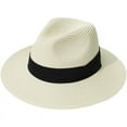 thumbnail image 1 of Hand-Woven Khaki Raffia Straw Big Brim Men's Summer Sun Hat, 1 of 2