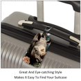 thumbnail image 3 of Square 2Pack PU Leather Abstract Rhinoceros Cruise Luggage Tag with Privacy Cover and Name ID Tag for Travel Handbags Backpacks Luggage Tags, 3 of 6