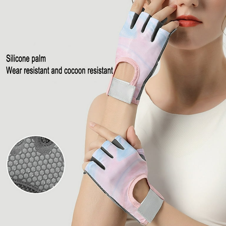 Workout Gloves for Women , Lightweight Weight Lifting Glove Breathable  Fingerless Gym Gloves, Exercise, Fitness, Training, Cycling,Liquid  powder,S，G13099 