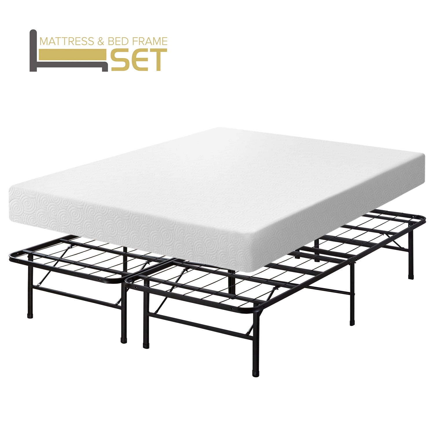 Innovated Platform Metal Bed Frame Set, Lull Metal Bed Frame Review