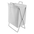 thumbnail image 1 of Reinforced Iron Frame, Foldable Design Laundry Basket With Metal Frame, Standing Tall Rectangle, Ample Capacity, Dirty Clothes Organizer, For Versatile Usage, 1 of 8