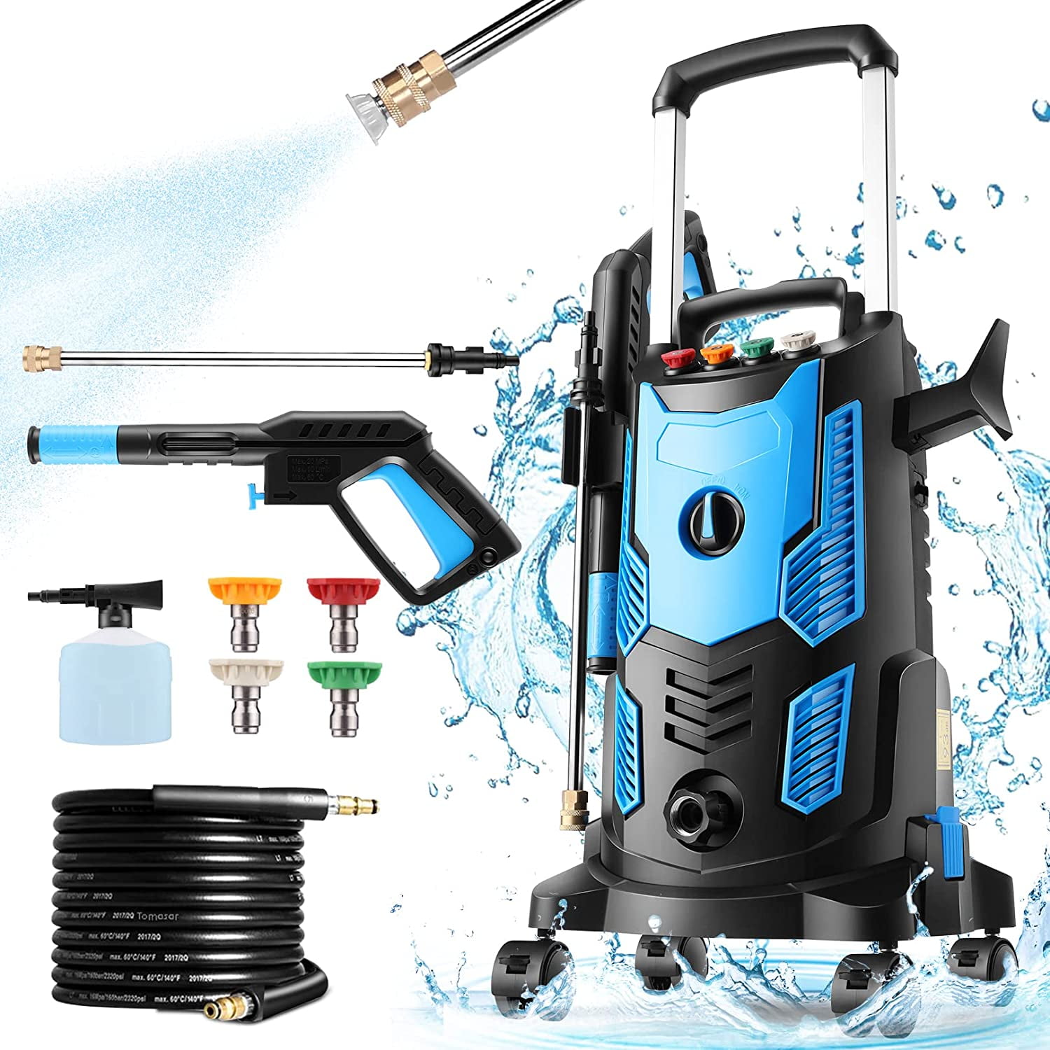 Electric Pressure Washer, 1800W High Power Washer, 2.2GPM Professional