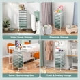 thumbnail image 4 of Costway Drawer Art & Craft Storage Cart, Storage Cart with Removable Drawers, Multipurpose Organizer Gradient Green, 4 of 6
