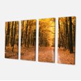 thumbnail image 2 of Pathway in Yellow Autumn Forest - Forest Canvas Art Print, 2 of 3