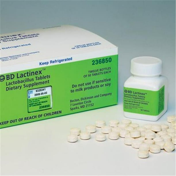 BD Lactinex Probiotic Dietary Supplement Tablets, 50 Count