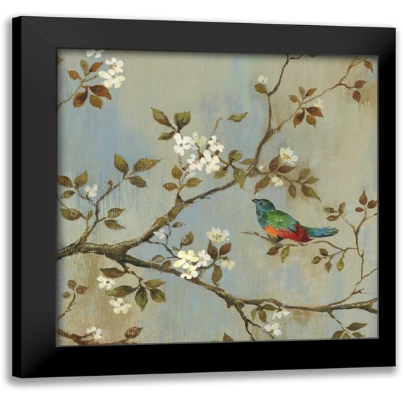 Jensen, Asia 12x12 Black Modern Framed Museum Art Print Titled - Apple Bloom I