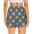 thumbnail image 3 of Picia Cute Turtle Pattern Women's 2 in 1 Athletic Running Shorts High Waisted Workout Casual Gym Sweat Shorts with Comfy Liner Zipper Pockets-X-Large, 3 of 9